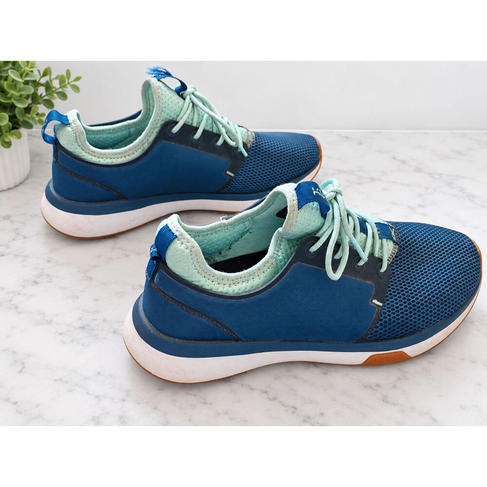 KURU ATOM Women's 11 Navy Blue Mint Athletic Walking Sneakers Mesh
